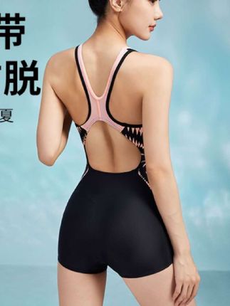 #dou上热门 洲克大码泳衣女士露背显瘦连体平角舒适保守游泳运动训练竞速泳装#泳衣 #爆款热卖中 #夏季玩水 #比基尼