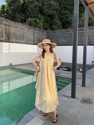 陳文文xenl【云雾仲夏】夏季新款温柔风设计感不规则度假连衣裙0128#夏天该有的样子 #࿆甜࿆美࿆女࿆孩࿆ #甜美风穿搭 #元气少女穿搭 #度假穿搭