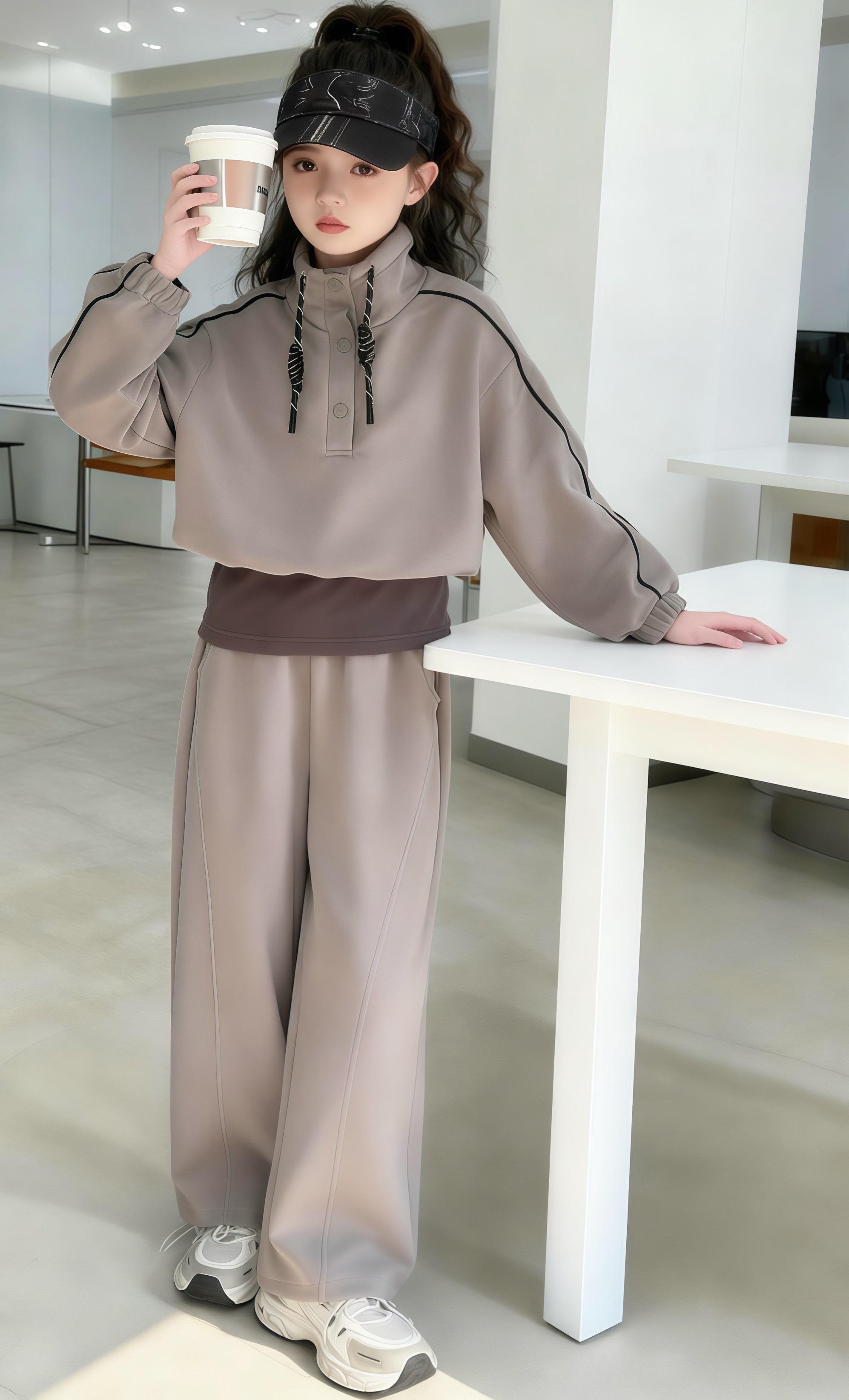 #我的ootd穿搭 #今日穿搭 #休闲穿搭 @抖音小助手 这款女童春秋季运动套装,洋气韩版设计,打造活力满满的宝贝形象。上衣采用假两件拼接设计,层次感十足,下搭舒适运动裤,轻松穿出潮流范儿,面料柔软亲肤。透气性好,让孩子在运动中尽享自在与乐趣。两件套设计,穿搭省心,宝贝出行更便捷。