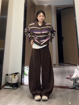 #慵懒风穿搭 148秋天肯定少不了适配度最高的美拉德色系啦#小个子穿搭