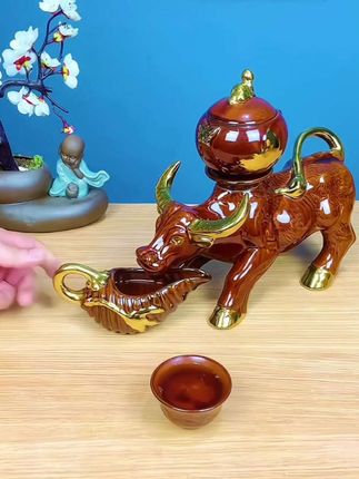 中国红大金牛陶瓷茶具套装#器物之美 #高端茶器 #茶具#好物推荐 #召唤茶友