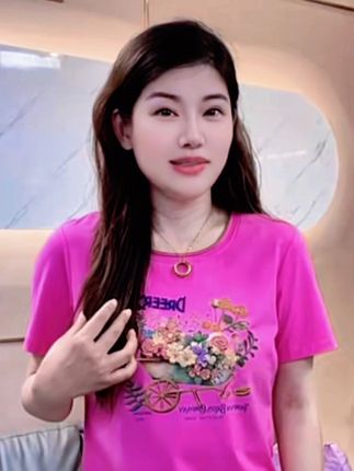 怡特美【花开富贵】兰精莫代尔+棉 5A抗菌自然卷圆领短袖t恤 #创作者中心 #创作灵感 #夏季穿搭 #时尚搭配 #百搭上衣