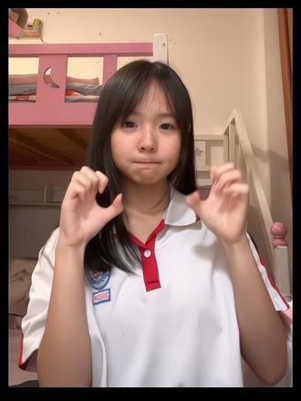 我们背对背拥抱~#小眼睛摇#手势舞简单易学