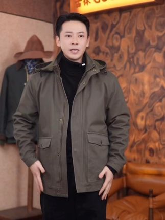 GuuRest/古休2025秋季新品长款经典百搭宽松可拆卸帽骑兵风衣Z#中长款风衣外套 #男士外套 #风衣外套中长款 #男士风衣 #外套穿搭