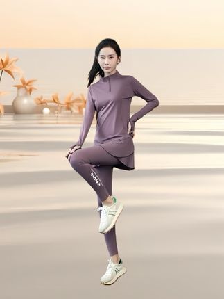 #秋季晨跑速干健身服户外跑步运动套装带手机口袋女显瘦瑜伽服1233#运动穿搭 #健身穿搭 #健身女孩穿搭 #强烈推荐