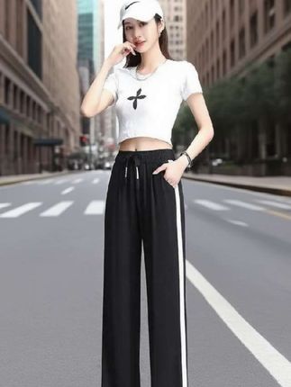 窄版阔腿裤女2025新款小个子垂感秋春冬季休闲高腰显瘦显高直筒裤#谁穿谁好看特别有女人味 @DOU+上热门