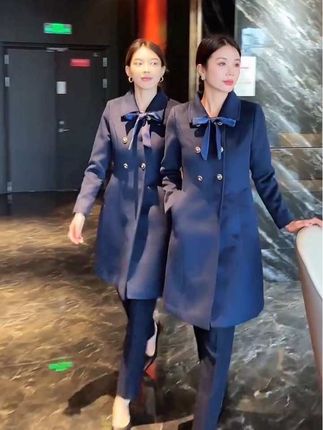职业毛呢大衣女秋冬小个子韩版加厚保暖呢子工装美容院#职业大衣 #毛呢大衣女韩式#毛呢大衣#气场全开#高级感穿搭