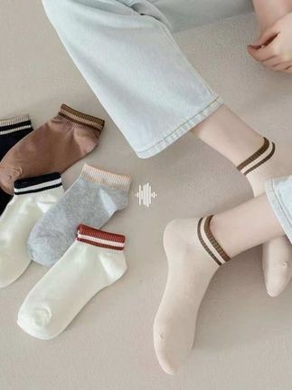 春夏吸汗夏天薄款袜子男女短袜春秋透气短袜男款百搭学生运动袜#上脚舒适 #柔软亲肤 #女袜