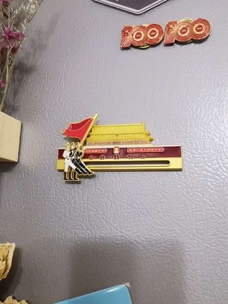 谁懂啊!这枚冰箱贴把家国情怀焊在里面啦!可移动徽章!金属质感超绝!拿在手里很有分量!#纪念章 #冰箱贴 #祖国万岁 #我爱我的祖国 #传承文化