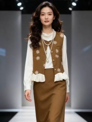 秋季大爆款问世,不知怎么#穿搭 姐妹的福音#半裙三件套 #时尚穿搭 #高级穿搭