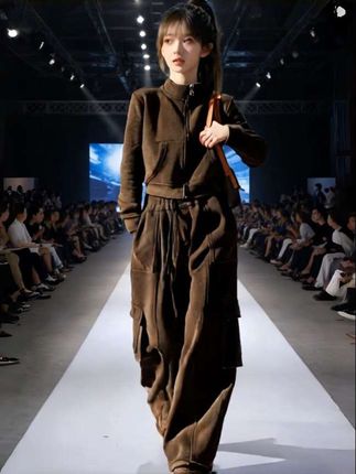 高级感运动服套装女,秋季韩版宽松显瘦时尚卫衣:/ 休闲两件套跑步#时尚休闲套装 #时尚休闲穿搭 #高级感满满