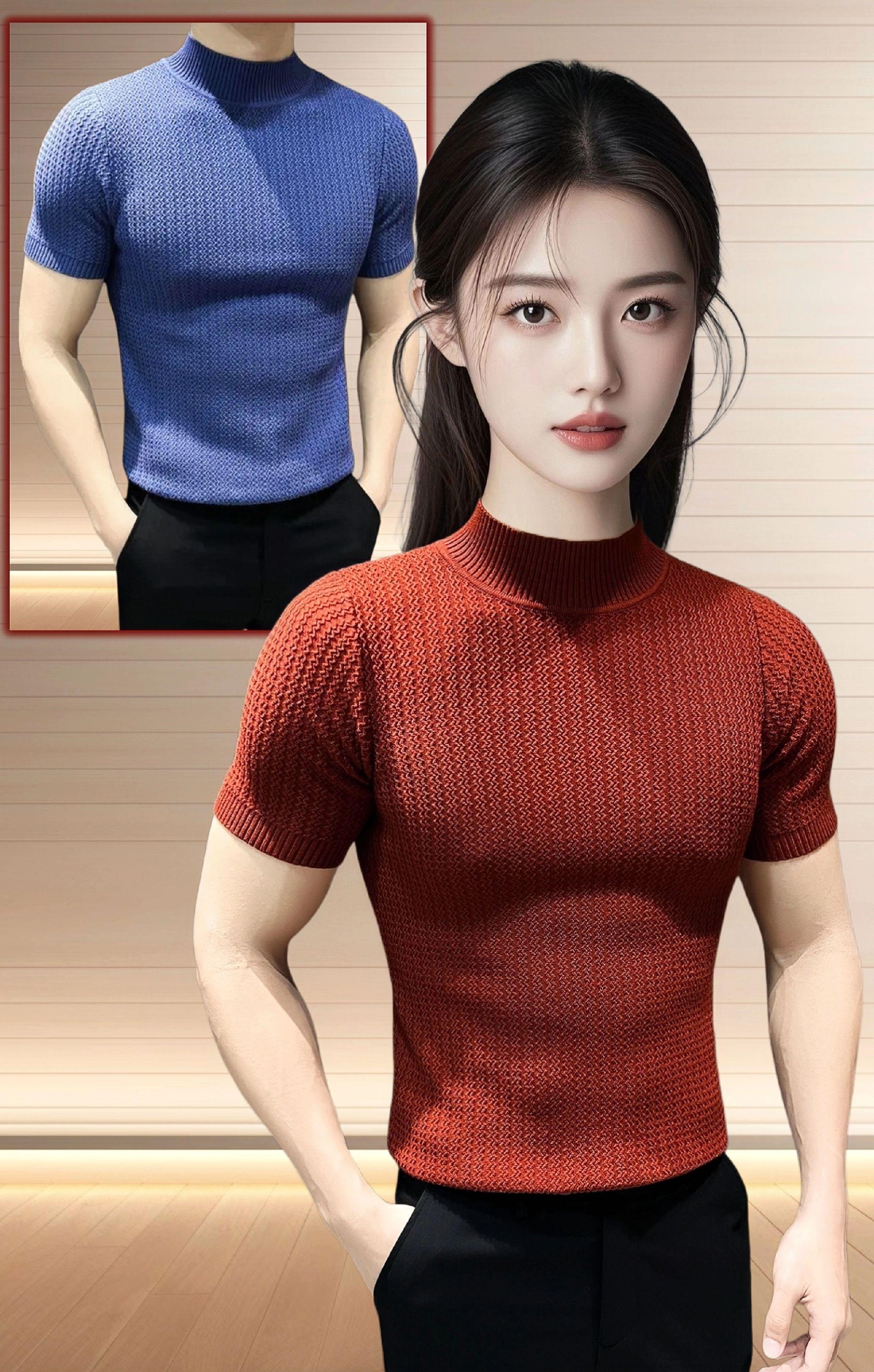 2025新款男士半高领条纹针织短袖打底衫。作为2025年男士针织服饰的单品,男士半高领条纹针织短袖打底衫以“痞帅风格”为设计核心,结合现代男性穿搭需求,实现了时尚感与实用性的融合,为春秋季穿搭提供优质选择。版型设计贴合“痞帅风格”的穿搭需求:半高领设计,可自然露出颈部线条,搭配简约金属项链时更能凸显个性。以优质材质为基础,以细节设计为亮点,精准捕捉现代男性的时尚需求,既是日常穿搭的实用单品,也是彰显个性风格的时尚之选。#品质男装 #打底衫 #时尚潮流 #穿出自己的风格 #谁穿谁好看