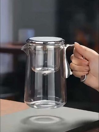 #新款玻璃飘逸壶懒人泡茶壶,简约一键茶水分离壶家用磁吸飘逸杯#懒人泡茶壶#磁吸飘逸杯#泡茶杯#茶生活