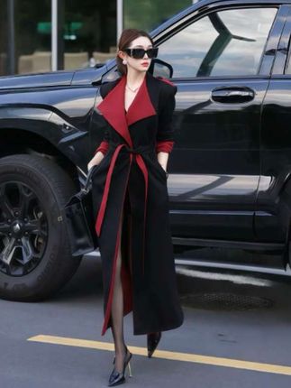 #长款风衣#轻职风#宽松显瘦#高级感穿搭#秋冬新款@DOU+小助手