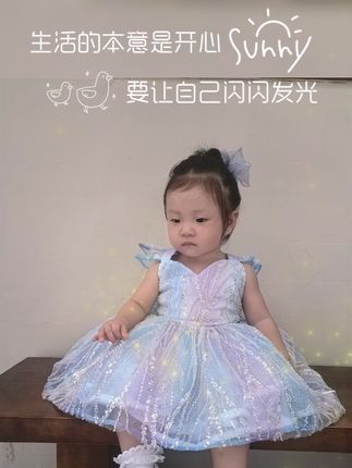 一定要让宝宝闪闪发光呀 来自韫韫宝贝的买家秀#公主裙 #女童穿搭 #女童连衣裙 #小众童装大推荐 #手作裙