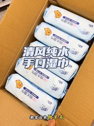 哇塞!快来薅清风纯水手口湿巾的大羊毛!母婴都能放心用!消耗品赶紧多囤点!#超便宜超划算 #手口湿巾 #纯水湿巾 #清风
