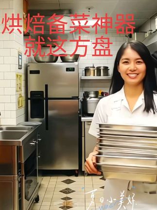 烘焙备菜神器,就这方盘。洁思奥【买一送一】不锈钢盘带盖长方形家用托盘餐盘方盘#烧烤盘#果盘#菜盘#不锈钢方盘#烤鱼盘@DOU+小助手