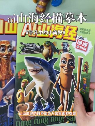喜欢画画又不会画ai山海经的小朋友看过来了,ai山海经描摹本来啦!画画的同时还超级锻炼孩子的专注力和控笔能力,#儿童绘画 #描摹本 #ai山海经描摹本