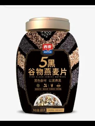 西麦五黑粗粮燕麦片芝麻黑麦健身桶装营养早餐#燕麦片 #超便宜超划算 #好吃到停不下来 #二丫零食柜 @DOU+小助手
