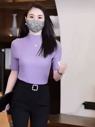 微喇裤春秋新款,高腰松紧弹力垂感,气质百搭通勤时尚西装裤#显高显瘦显腿长 #面料柔软舒适 #洋气减龄