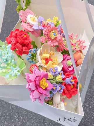 送你的,我想你会喜欢” #积木花 #礼物推荐#七夕 #呼噜屋HULUWOO #手工