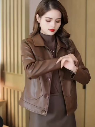 #皮衣外套 #皮衣 #气质穿搭 #皮衣外套搭配