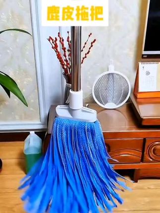 #鹿皮拖把家用 #3D鹿皮巾材质 #吸水性特别好 #一拖净干湿两用 #清洁好物推荐