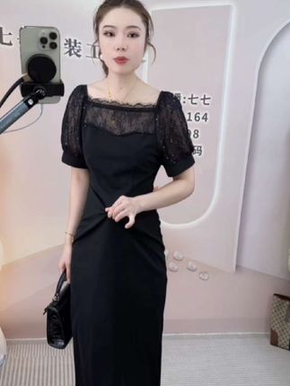 #好物推荐🔥A2025夏季新款法式性感气质小黑裙时尚高级收腰显瘦连衣裙D2290#穿搭 #显瘦穿搭 #谁穿谁好看 #美出高级感
