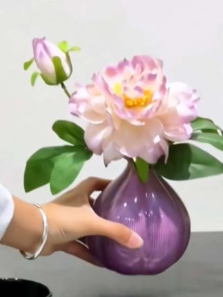 #紫牡丹仿真花#室内装饰花#仿真花#每天好物分享