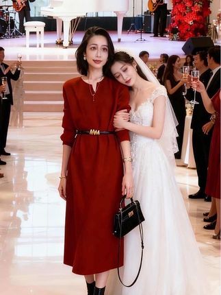#中国传统服饰 #喜妈妈礼服 #婚宴礼服 #红色连衣裙 #结婚礼服