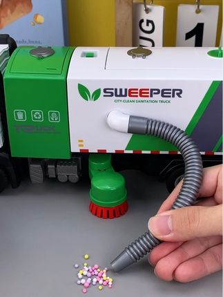 可以扫地还可以吸尘的扫地车玩具!大号合金电动吸尘扫地车儿童垃圾车玩具环卫清洁车男孩工程车模型#强烈推荐 #儿童玩具 #扫地车玩具 #环卫车玩具 #玩具车