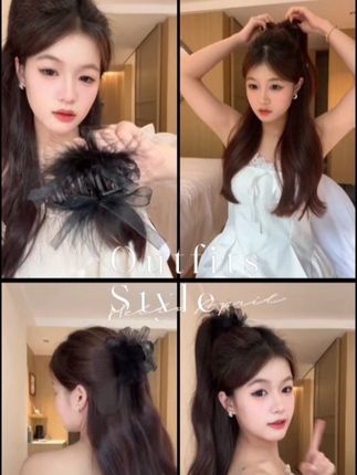 小仙女必入款,羽毛发夹,百变时尚款~#爱了爱了 #美出高级感 #美出新高度 #发型教程