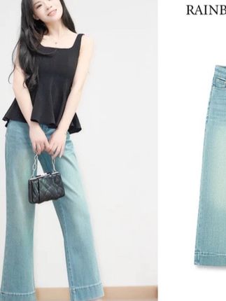 夏薄款四面弹百搭高腰窄版直筒小个子九分牛仔裤女#夏季穿搭 #显高显瘦 #牛仔裤 #时装爱美穿搭时尚潮流