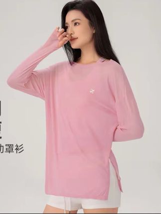 DK2025夏爆款新款女士运:/ 动长袖罩衫宽松高颜值瑜伽服夏季薄款6403#显瘦搭配 #百搭t恤 #运动穿搭 #百搭上衣 #罩衫穿搭