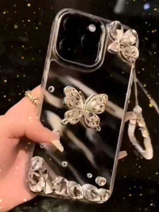 立体水钻蝴蝶 —整个高级感!镜面设计拿在手上嘎嘎香~#ipone#苹果手机壳#这个手机壳真的长在我心巴上了#美出高级感 #网同款