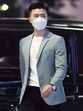 #型男穿搭 猎撒春秋韩版修身男士西装套装#帅气穿搭 潮流男装正装#气质范 商务外套小西服休闲上衣#西装控 #阳光帅气