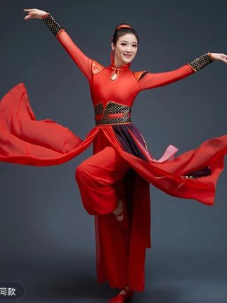 古典舞演出服飘逸扇子舞威风锣鼓霸气打鼓服古装汉服民族风舞台装#民族风服装 #传统戏曲文化 #古装造型 #女性魅力