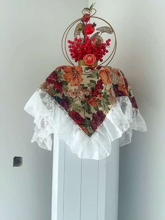 交织彩色花卉美式花朵浪漫餐桌布艺田园盖布餐桌台布#家居好物 #桌布#我要上热门#实拍原视频 #盖巾