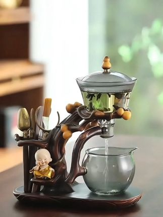 懒人泡茶神器玻璃功夫茶具家用高档轻奢自动磁吸泡茶壶#茶生活 #懒人自动泡茶器 #磁吸泡茶壶#茶器茶具#召唤茶友