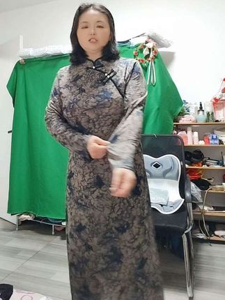 长袖款斜门襟弹力冰麻气质显瘦旗袍连衣裙 #治愈系天空风景 #爱旗袍 #显瘦旗袍连衣裙 @巨量千川