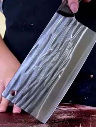 【工厂直销】铁鑫匠斩切两用刀锤纹锻打家用厨房砍骨切菜刀锋利刀具#菜刀 #前切后斩菜刀#厨房好物推荐 #超便宜超划算