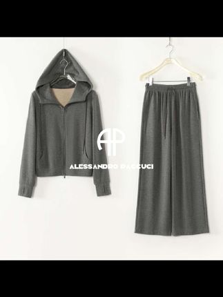 AP洛哥53183KV/53102TW【棉花糖套装】丝羊绒混纺外套/松紧腰裤子