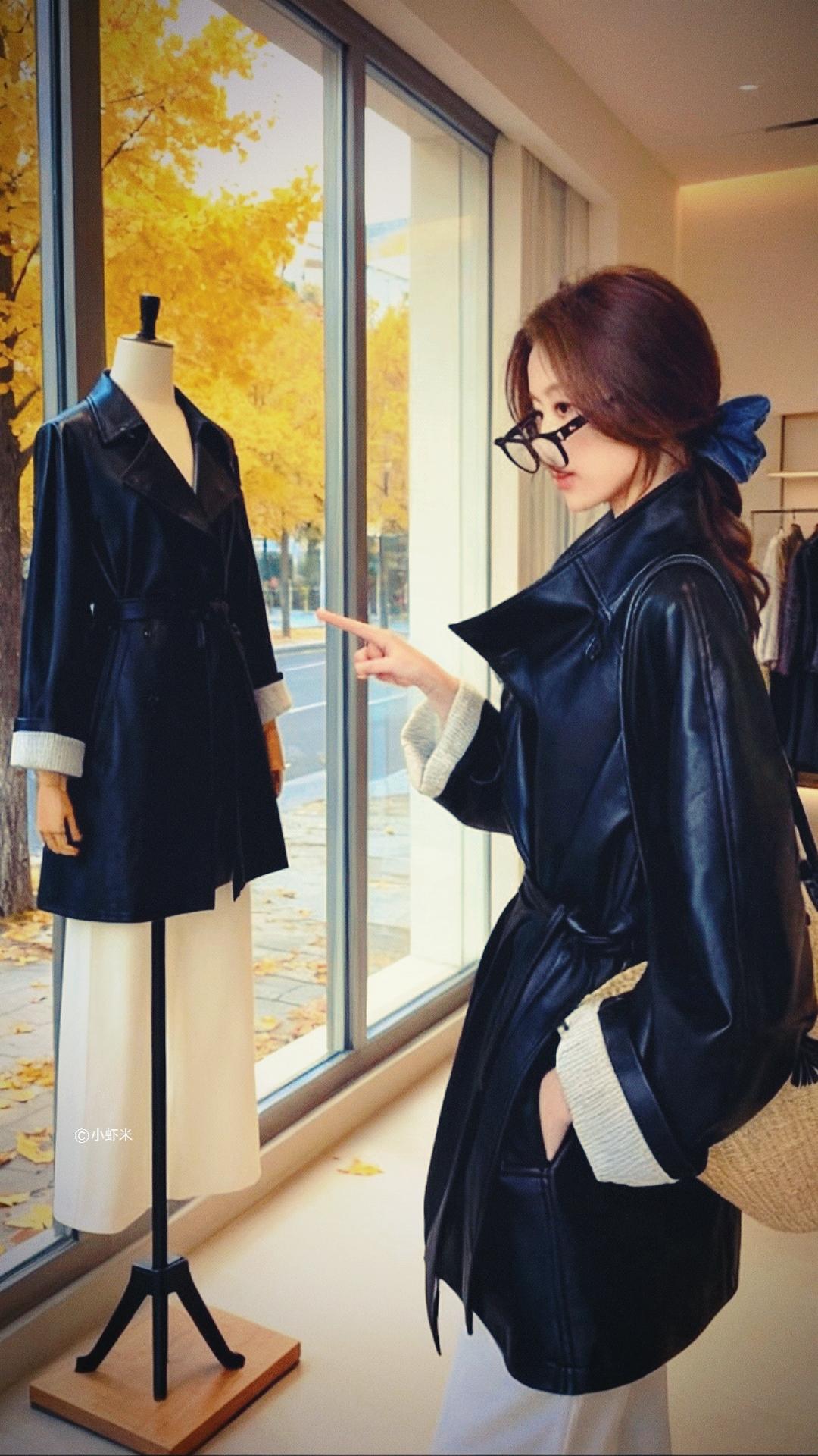 没有文案,只有欣赏。。#皮衣外套搭配 #时尚气质穿搭 #新品穿搭
