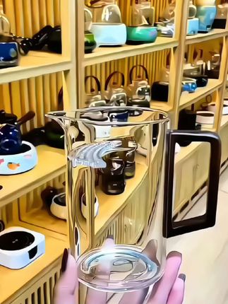 加厚耐热玻璃月牙过滤分茶器简约公道杯大容量绿茶杯#木把公道杯#公道杯#月牙一体公杯#茶器#茶具好物推荐
