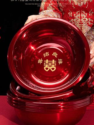 #喜盆 #结婚喜盆 #喜庆用品 #娘家陪嫁喜盆 #洗脸盆