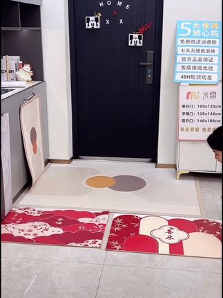 #入户地垫 米雷入户门地垫简约进门地垫耐脏防滑可裁剪,玄关脚垫家用免洗地毯#地垫 #家装 #装修