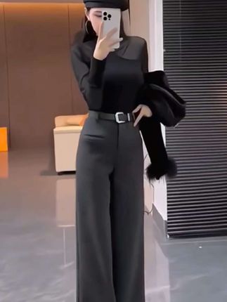 #裤子百搭上衣随便穿 #显高显瘦显腿长 #休闲阔腿裤