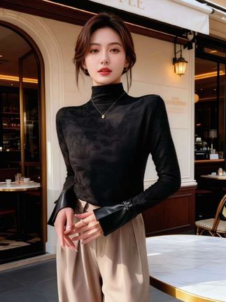 #打底衫 #新中式穿搭 #内搭外穿都好看 #半高领打底衫 #长袖