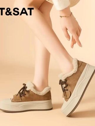 冬天再也不怕冷!厚底加绒板鞋暖到脚趾头 冬天脚冷又怕累?这款鞋子既暖和又有高度!#好物推荐🔥#女鞋#百搭鞋子#棉鞋#冬季棉鞋