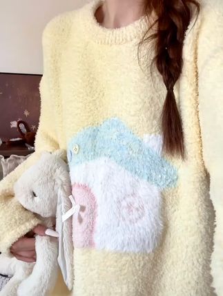 55奶呼呼的纽扣小屋🏠 毛绒绒好有冬日氛围 #舒适睡衣推荐 #可爱睡衣推荐 #秋冬睡衣 #毛绒绒的 #软萌系睡衣 #可爱穿搭 #奶呼呼 #气氛到这了一起过冬吧 #过一个暖暖的冬天 #加厚保暖#双十一购物分享